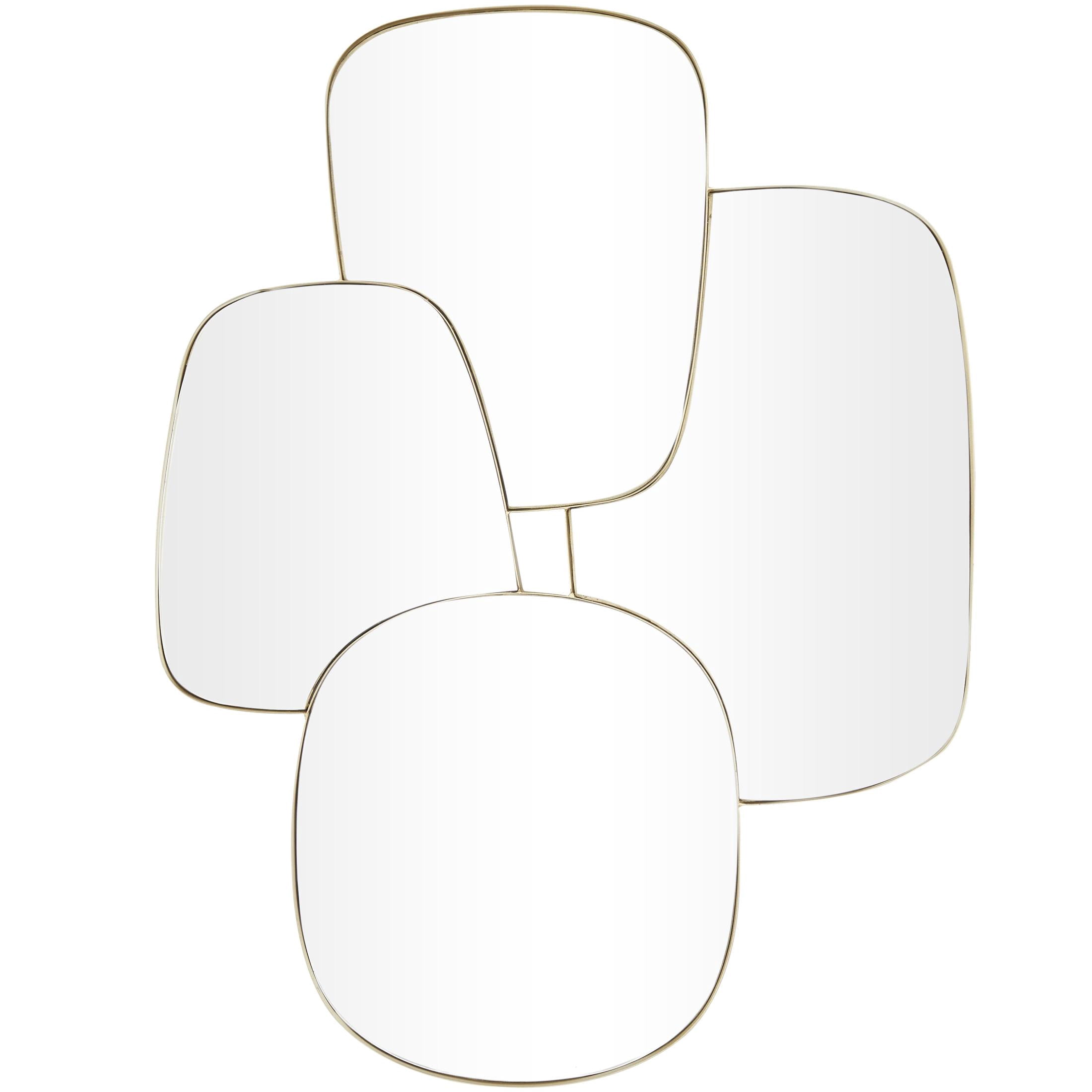 CosmoLiving by Cosmopolitan 30" x 39" Gold Wall Mirror with Varying Shapes