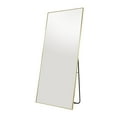 thumbnail image 1 of CosmoLiving by Cosmopolitan 31" x 69" Gold Metal Floor Mirror with Stand, 1 of 8