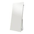 thumbnail image 1 of CosmoLiving by Cosmopolitan 31" x 69" Silver Metal Floor Mirror with Stand, 1 of 8