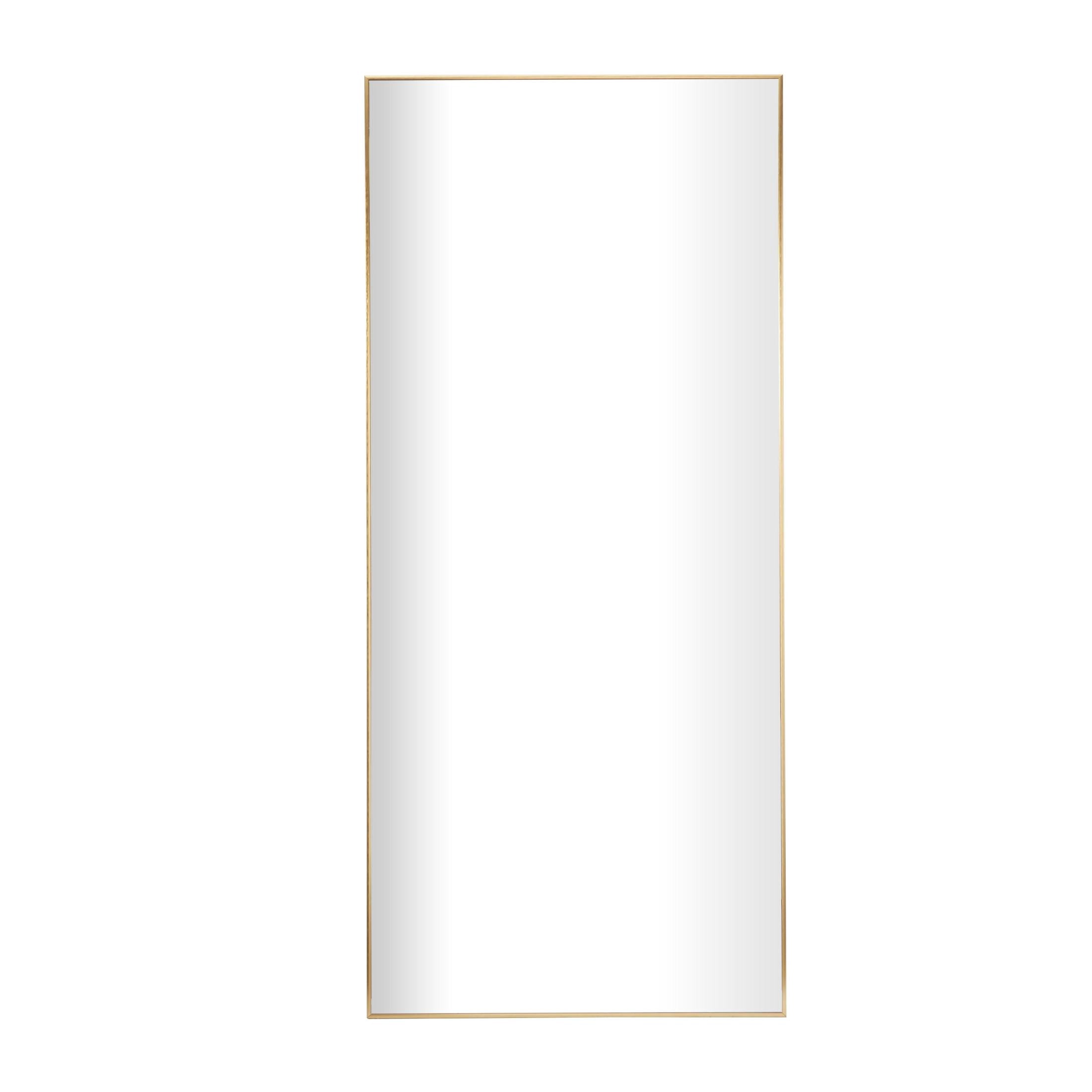 CosmoLiving by Cosmopolitan 32" x 71" Gold Wall Mirror with Thin Frame