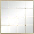 thumbnail image 1 of CosmoLiving by Cosmopolitan 36" x 36" Gold Window Pane Inspired Wall Mirror, 1 of 13