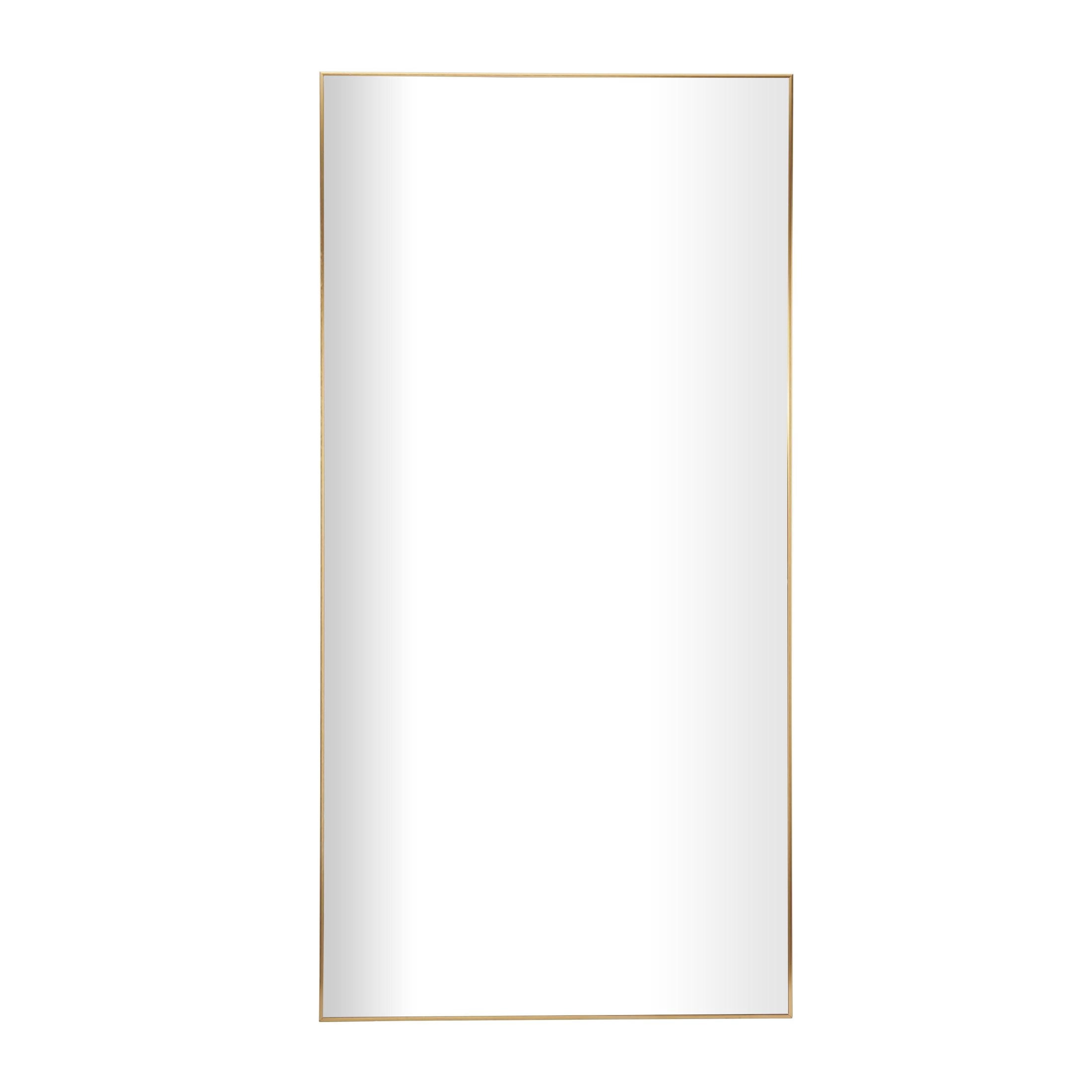 CosmoLiving by Cosmopolitan 40" x 79" Gold Wall Mirror with Thin Frame