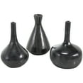 thumbnail image 1 of CosmoLiving by Cosmopolitan 5"W, 8"H Black Aluminum Vase with Varying Shapes, Set of 3, 1 of 14