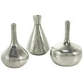 thumbnail image 1 of CosmoLiving by Cosmopolitan 5"W, 8"H Silver Aluminum Metal Vase with Varying Shapes, Set of 3, 1 of 14