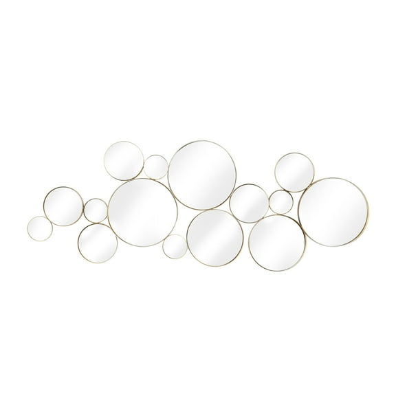 CosmoLiving by Cosmopolitan 54" x 21" Gold Bubble Cluster Wall Mirror