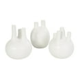 thumbnail image 1 of CosmoLiving by Cosmopolitan 6"W, 7"H Round Bud White Ceramic Vase with Multiple Openings, Set of 3, 1 of 12