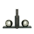 thumbnail image 1 of CosmoLiving by Cosmopolitan 7" Orb Silver Marble Bookends (Set of 2), 1 of 7