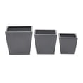 thumbnail image 1 of CosmoLiving by Cosmopolitan 8", 6", 5"W Indoor Outdoor Gray Metal Planter (3 Count), 1 of 9