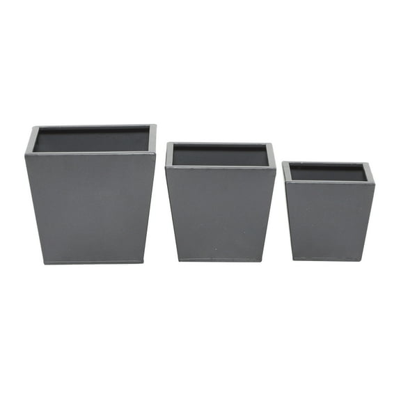 CosmoLiving by Cosmopolitan 8", 6", 5"W Indoor Outdoor Gray Metal Planter (3 Count)