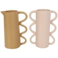 thumbnail image 1 of CosmoLiving by Cosmopolitan 8"W, 10"H Geometric Multi Colored Ceramic Vase with Varying Shapes and Wavy Handles, Set of 2, 1 of 12