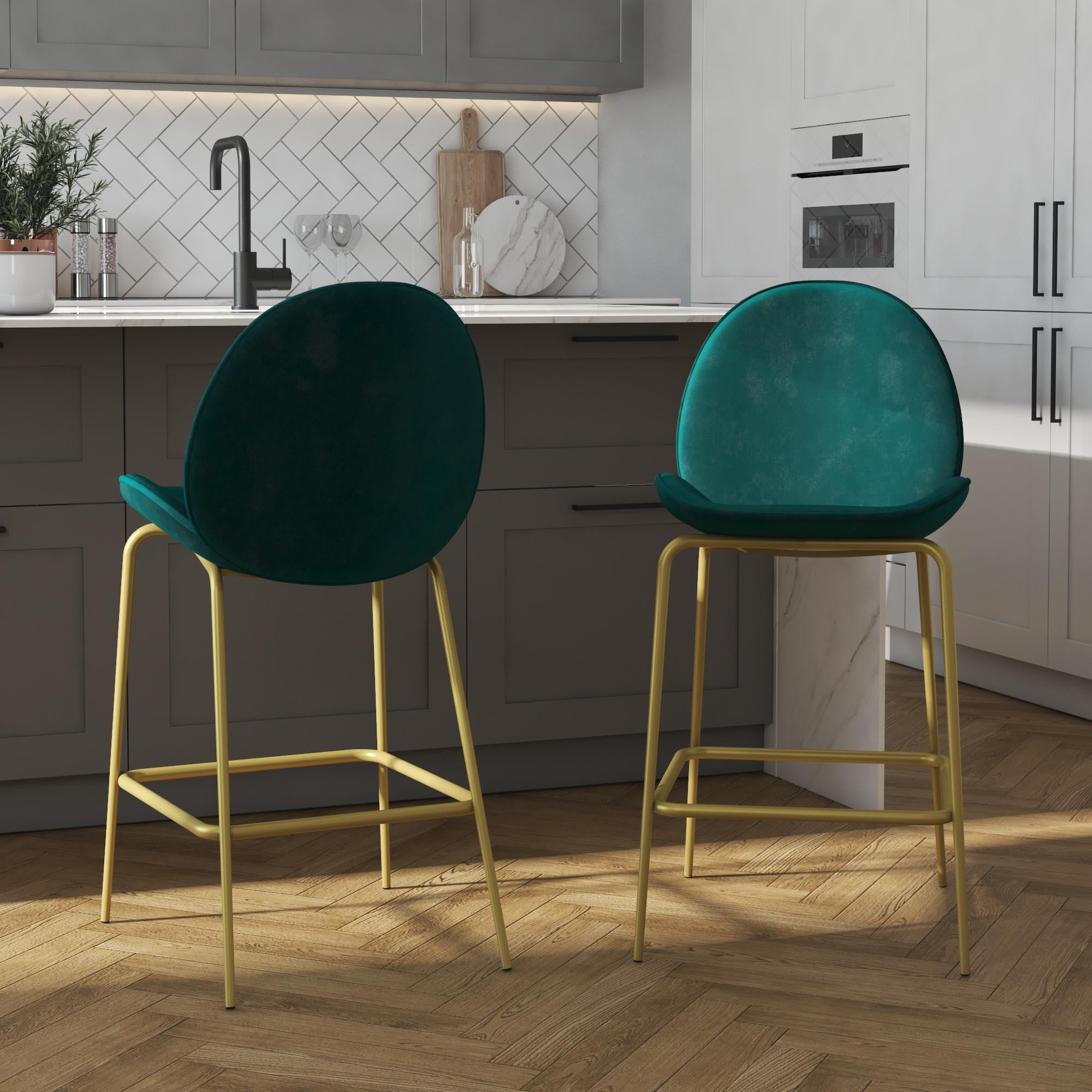 CosmoLiving by Cosmopolitan Astor Upholstered Counter Stool Multiple Colors Walmart