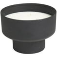 thumbnail image 1 of DecMode Black Metal Campfire Scented Matte 50 oz 3 Wick Candle with White Wax, 1 of 8