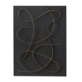 thumbnail image 1 of CosmoLiving by Cosmopolitan Black Wood Abstract Wall Decor with Gold Metal Loop Design, 1 of 11