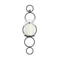 thumbnail image 1 of CosmoLiving by Cosmopolitan Black Metal Geometric Wall Sconce with Glass Holder, 1 of 7