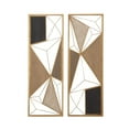 thumbnail image 1 of CosmoLiving by Cosmopolitan Brown Metal Geometric Wall Decor with Black and Gold Accents (2 Count), 1 of 12