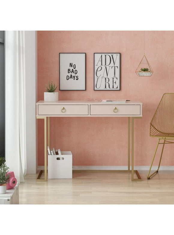 CosmoLiving by Cosmopolitan Camila Writing Desk, Pink