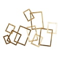 thumbnail image 1 of CosmoLiving by Cosmopolitan Contemporary Metal Rectangular Interconnected Frames Design Wall Décor, 30"W x 22"H with Gold Polished Finish, 1 of 13