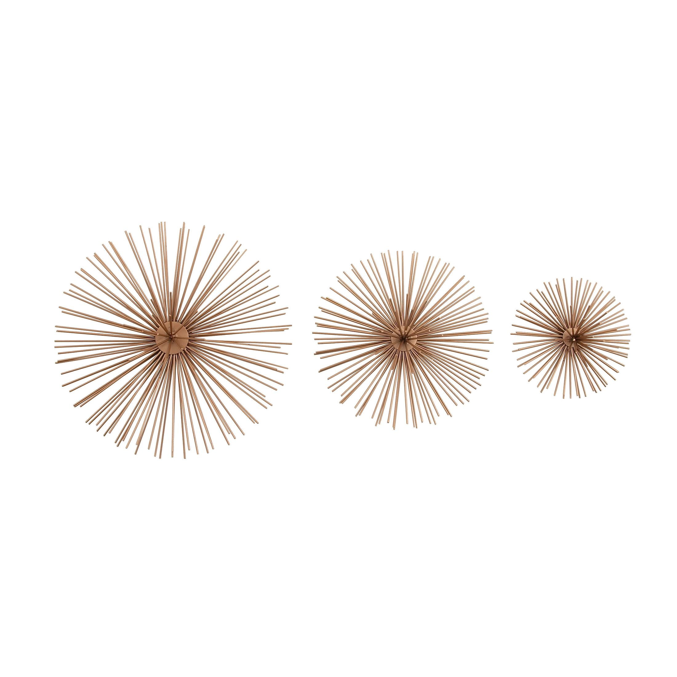 CosmoLiving by Cosmopolitan Copper Metal 3D Starburst Wall