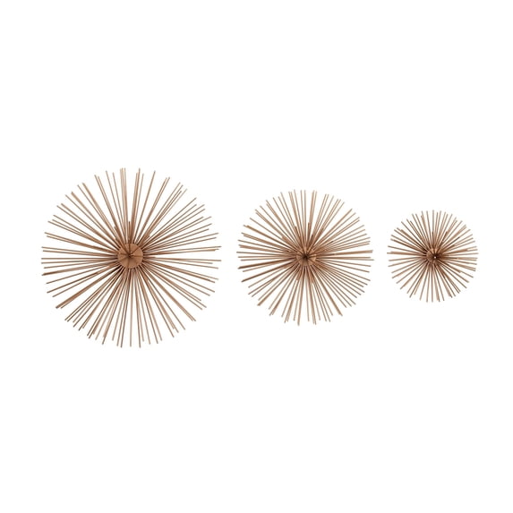 CosmoLiving by Cosmopolitan Copper Metal 3D Starburst Wall Decor (3 Count)