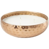 CosmoLiving by Cosmopolitan Copper Metal Tropical Breeze Scented Hammered 20 oz 3 Wick Candle with White Wax - Walmart.com