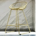 thumbnail image 1 of CosmoLiving by Cosmopolitan Ellis 24" Metal Counter Height Bar Stool, Brass, 1 of 12