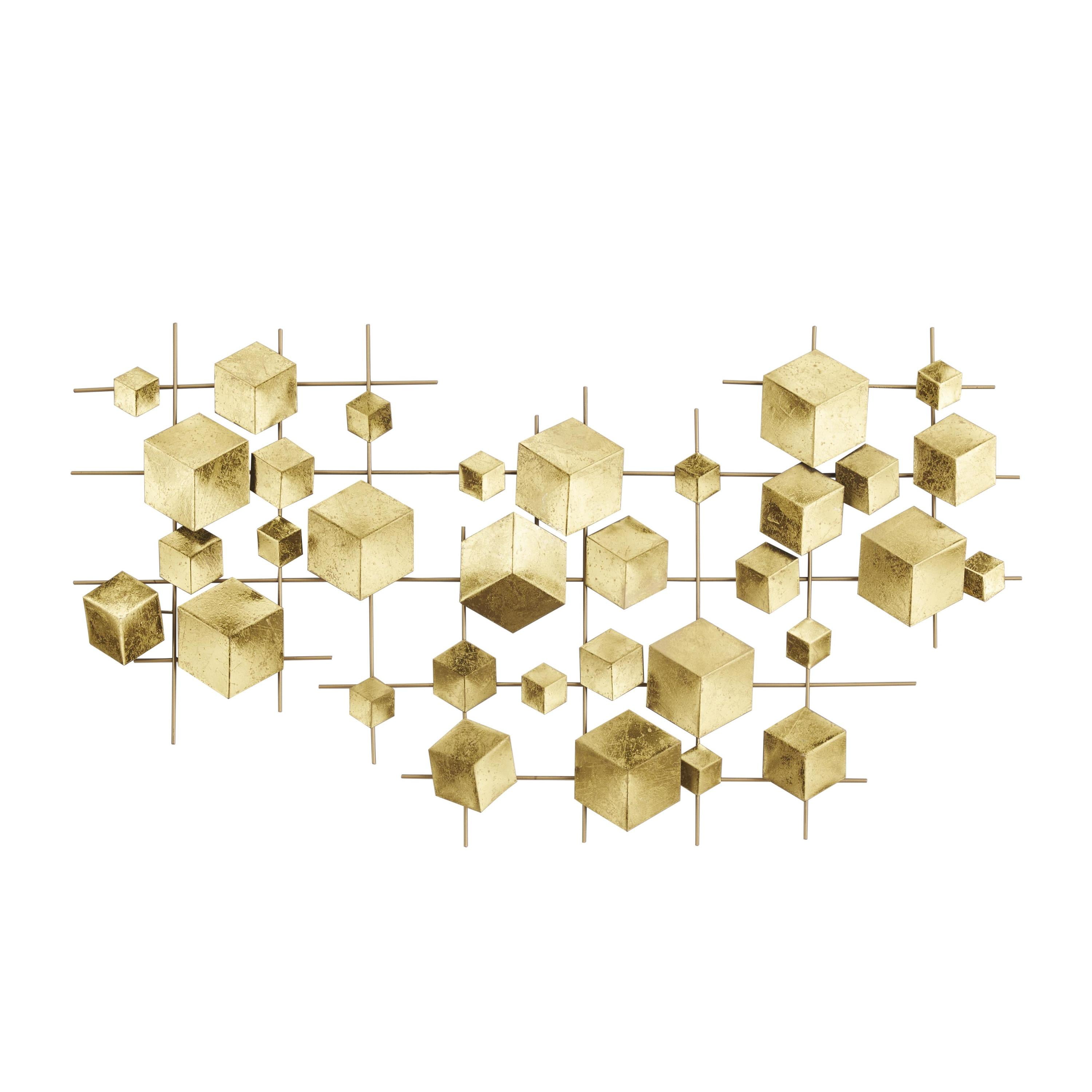 CosmoLiving by Cosmopolitan Multi Colored Metal 3D Cube