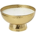 thumbnail image 1 of DecMode Gold Metal English Garden Scented Wide Hammered 70 oz 4 Wick Candle with White Wax, 1 of 7