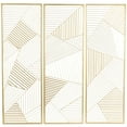 thumbnail image 1 of CosmoLiving by Cosmopolitan Gold Metal Geometric Wall Decor with Gold Frame (3 Count), 1 of 7