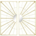 thumbnail image 1 of CosmoLiving by Cosmopolitan Gold Metal Half Moon Mirror Geometric Wall Decor with Gold Frame (2 Count), 1 of 7