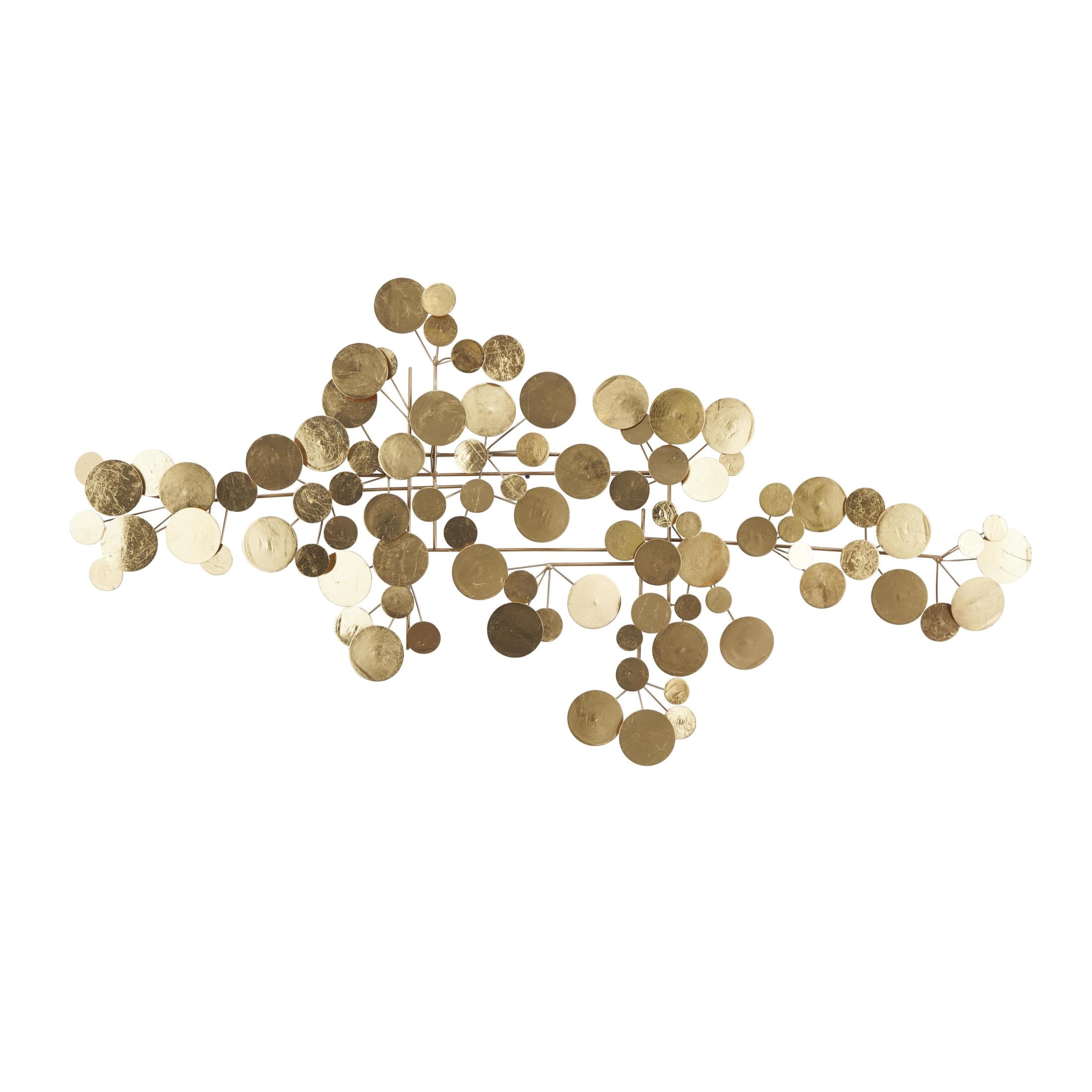 CosmoLiving by Cosmopolitan Gold Metal Bubble Cluster Foiled Abstract Wall Decor
