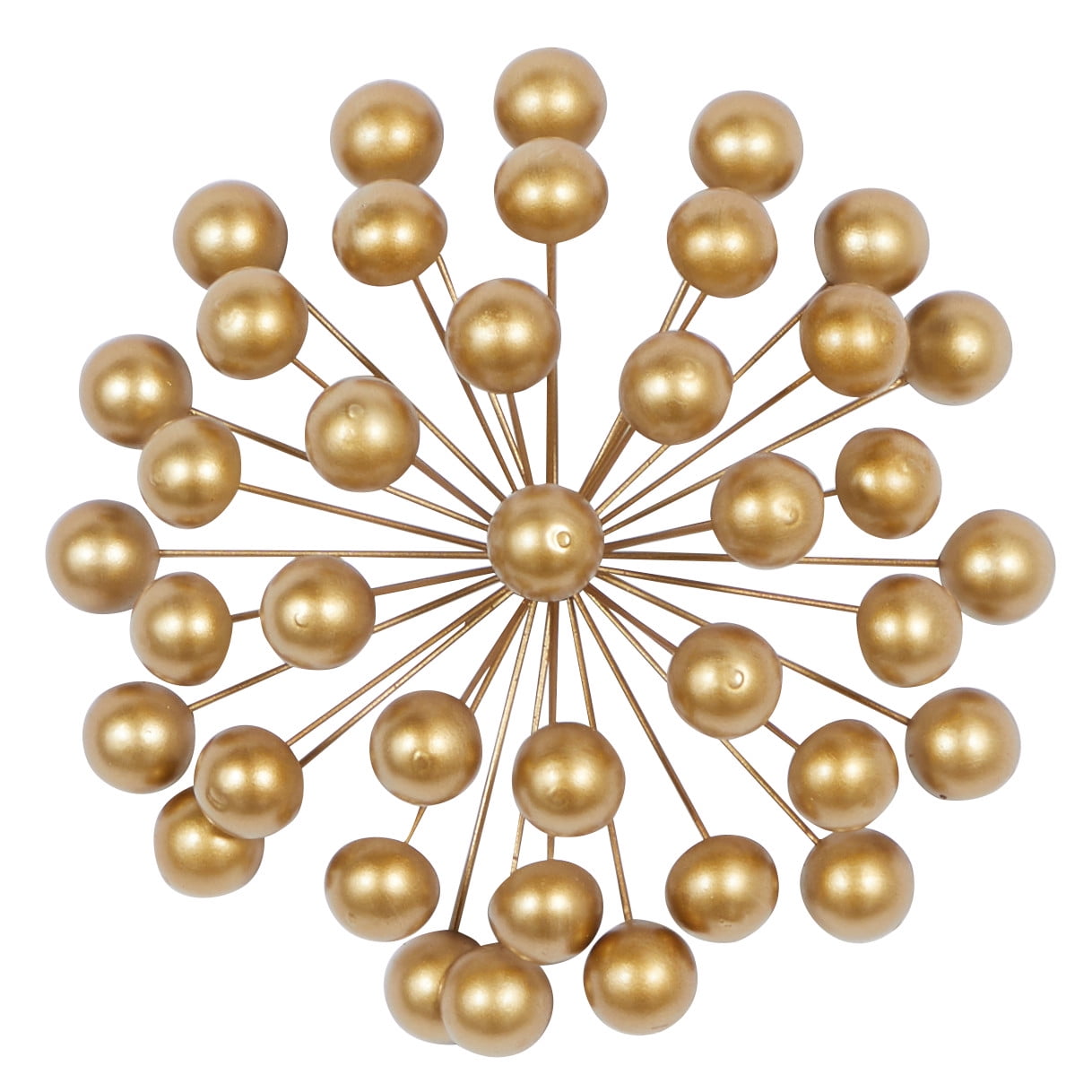 CosmoLiving by Cosmopolitan Gold Metal Starburst Wall Decor with Orb