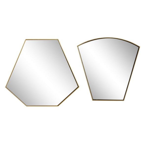 CosmoLiving by Cosmopolitan Gold Wall Mirror, Set of 2