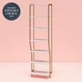 thumbnail image 1 of CosmoLiving by Cosmopolitan Gwyneth Closet - Shelves, White Faux Marble and Golden Bronze, 1 of 22