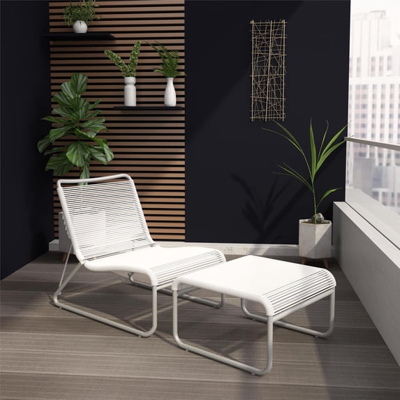 CosmoLiving by Cosmopolitan, Lita 2 Piece Patio Lounge and Ottoman Set