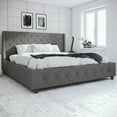 thumbnail image 1 of CosmoLiving by Cosmopolitan Mercer Upholstered Bed, King, Gray Linen, 1 of 2