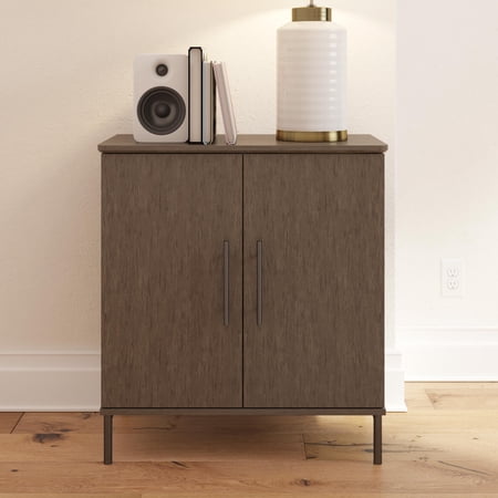 CosmoLiving by Cosmopolitan Vivinne Storage Cabinet, Gray Oak