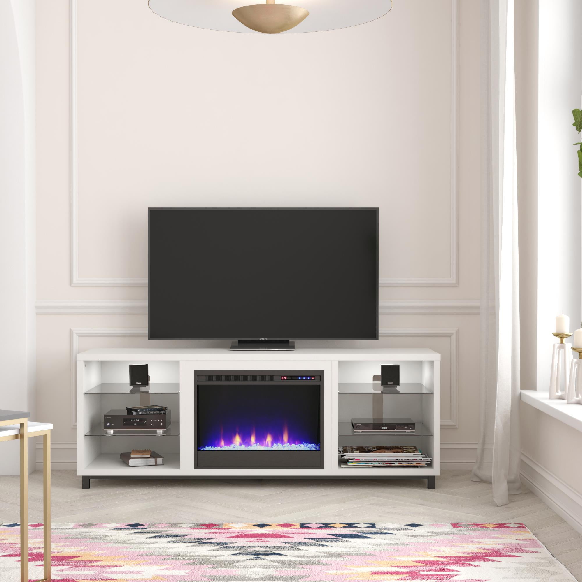 White glam tv stand deals