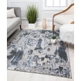thumbnail image 1 of Rugs America Astor AD40C Silver Platinum Transitional Abstract Gray Area Rug, 5'3"x7'0", 1 of 4
