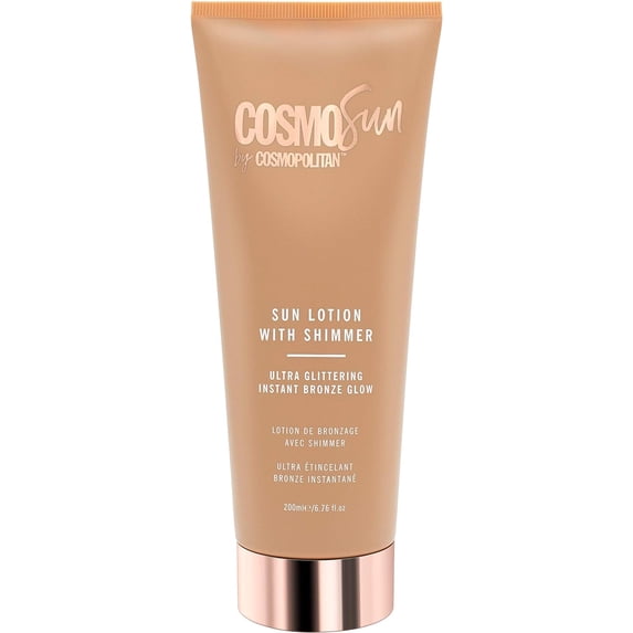CosmoSun by Cosmopolitan - Sun Lotion with Shimmer Ultra Glittering and Instant Bronze 6.76 oz (Pack of 3)