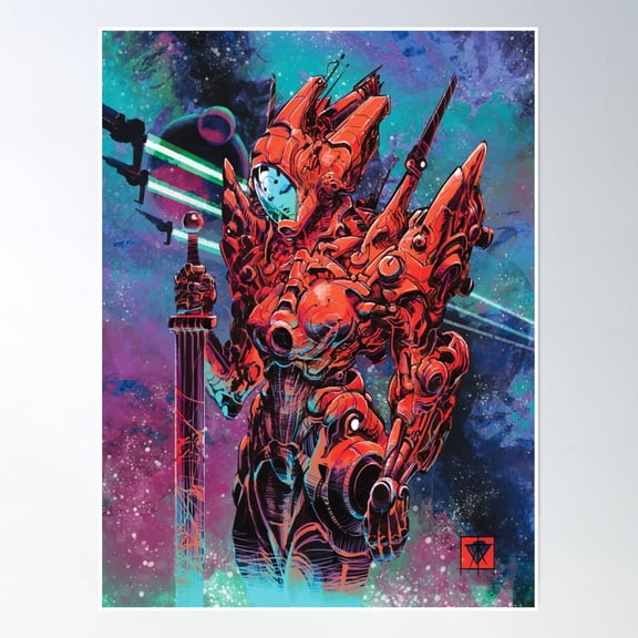 Cosmoknight Poster Wall Art, Modern Wall Decor, 12x18 UNFRAMED
