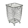 thumbnail image 1 of Cosmoliving by Cosmopolitan Large Industrial Mesh Metal Storage Rolling Cart with Wheels & Handles, 16" x 16" x 24", Black, 1 of 12