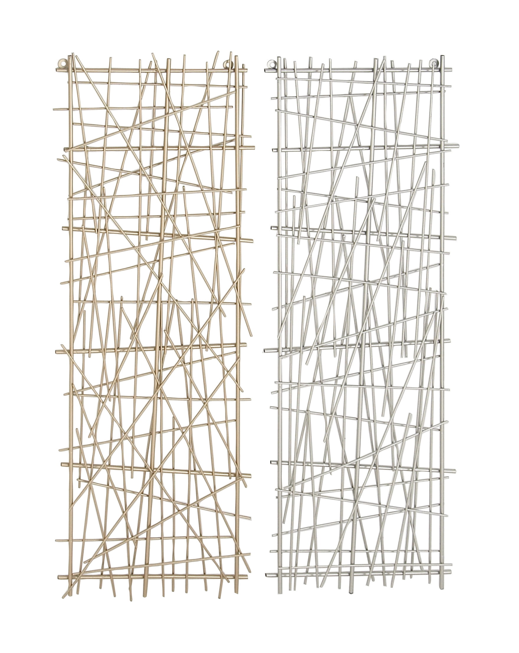 Modern Multi-Colored Iron Abstract Wall Sculpture Set