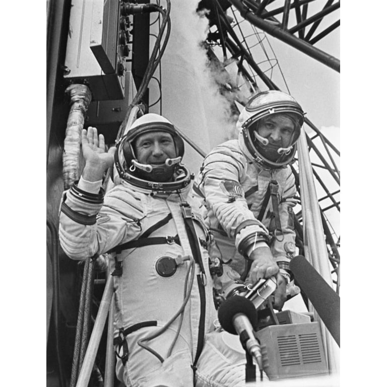 Cosmonauts Aleksey Leonov (Left) And Valeriy Kubasov Before The
