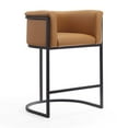 thumbnail image 1 of Manhattan Comfort Cosmopolitan 25.5" Faux Leather Counter Stool in Camel Brown, 1 of 2