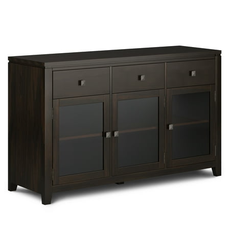 Simpli Home - Cosmopolitan solid wood 54 inch Wide Contemporary Sideboard Buffet - Mahogany