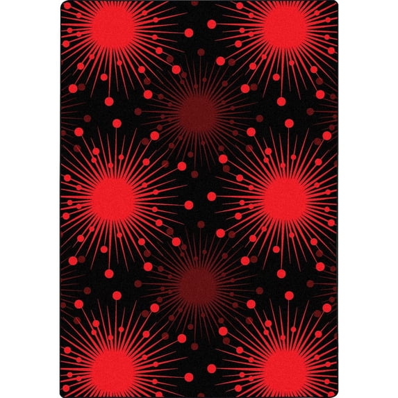 Cosmopolitan 7'8" x 10'9" area rug in color Red