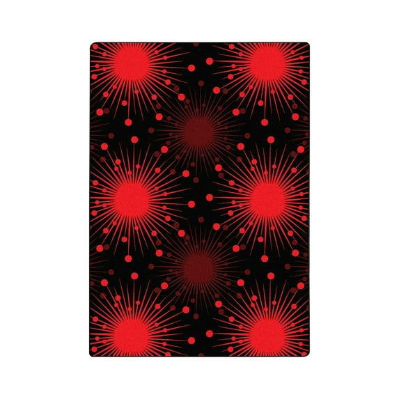 Cosmopolitan 7'8" x 10'9" Area Rug In Color Red