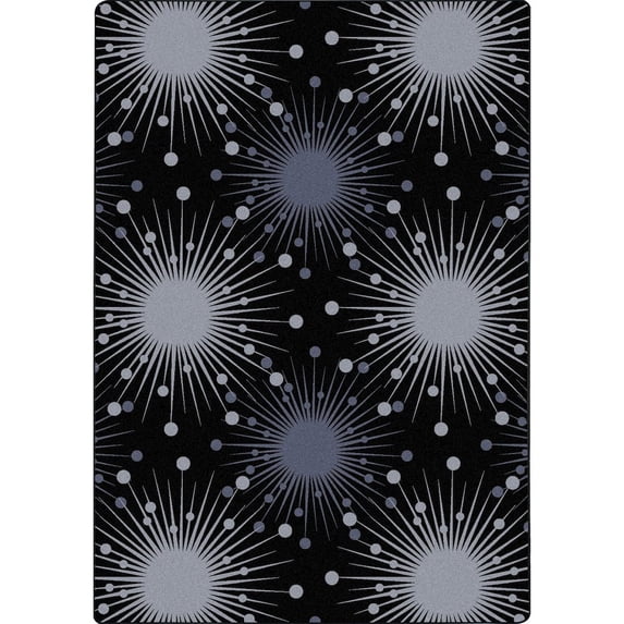Kaleidoscope - Whimsical Area Rugs Cosmopolitan, 7'8" x 10'9", Silver