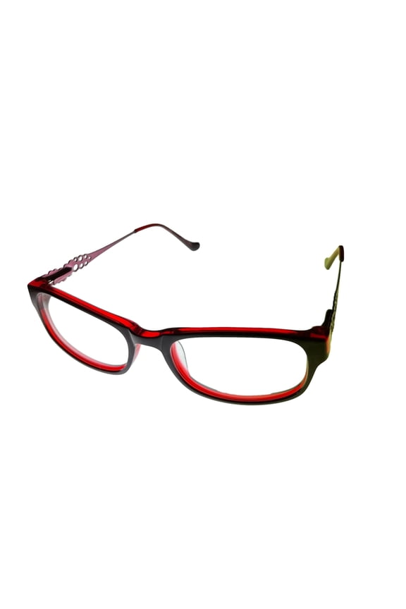 Women's Chameleon Plastic Rectangle Eyeglass Frames, Purple Black, 52mm