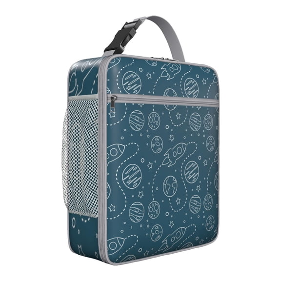 Cosmos Alien Lunch Bag – Rocket Nebula Space Galaxy Insulated Lunch Box Tote